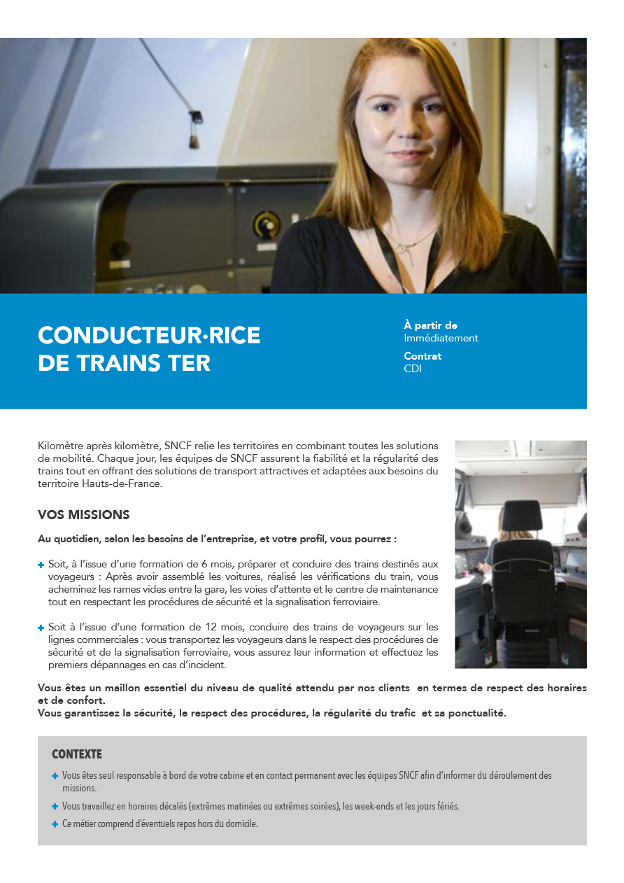 Conducteur de train ter 1
