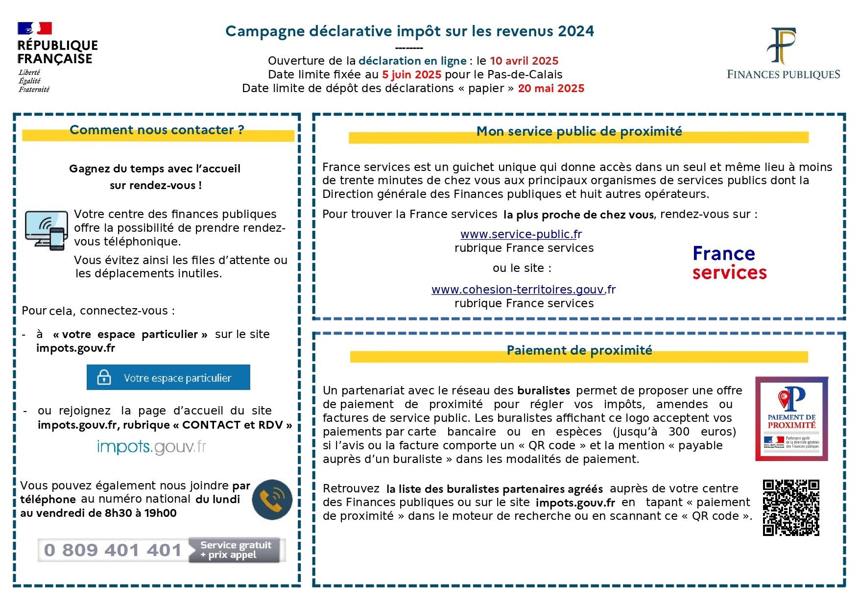 Flyer ddfip comment nous contacter campagne ir 2025 page 0001