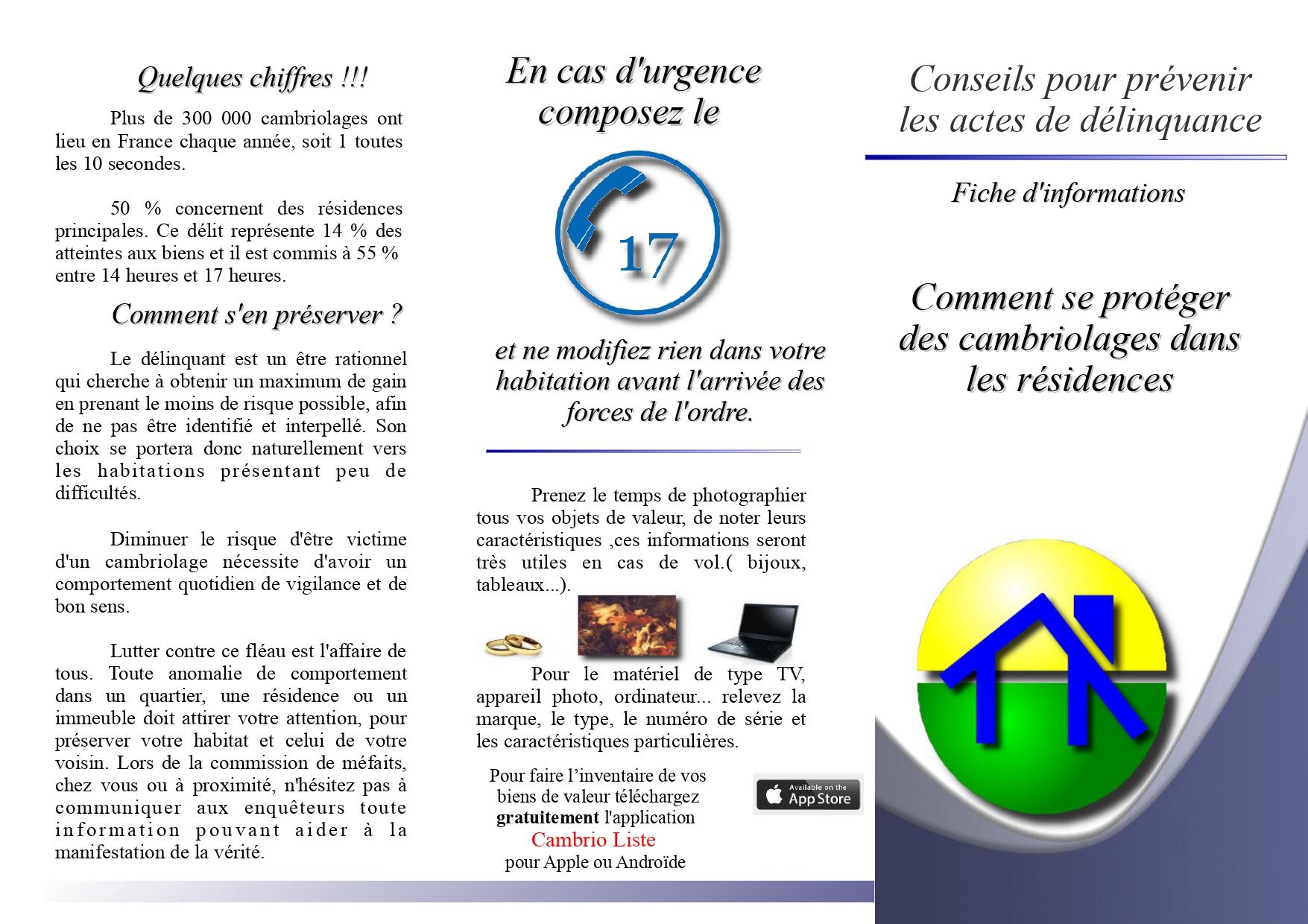 Plaquette information cambriolage residence principale page 0001
